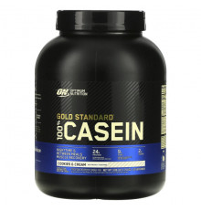 Optimum Nutrition, Gold Standard 100% Casein, казеин со вкусом печенья и сливок, 907 г (2 фунта)