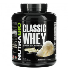 NutraBio, Classic Whey Protein, сливочный ваниль, 907 г (2 фунта)