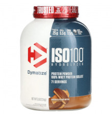 Dymatize, ISO100, гидролизованный, 100% изолят сывороточного протеина, фруктовые шарики, 1,4 кг (3 фунта)