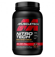 MuscleTech, Performance Series, Nitro Tech, 100% Whey Gold (100% сыворотка), двойной шоколад, 1,02 кг (2,24 фунта)