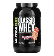 NutraBio, Classic Whey Protein, сливочный ваниль, 907 г (2 фунта)