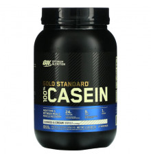 Optimum Nutrition, Gold Standard 100% Casein, казеин со вкусом печенья и сливок, 907 г (2 фунта)