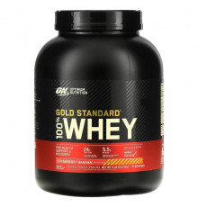 Optimum Nutrition, Gold Standard, 100 % Whey, банан с клубникой, 907 г (2 фунта)