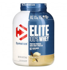 Dymatize, Elite, порошок из 100% сывороточного протеина, насыщенный шоколад, 907 г (2 фунта)