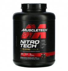 MuscleTech, Performance Series, Nitro Tech, 100% Whey Gold (100% сыворотка), двойной шоколад, 1,02 кг (2,24 фунта)