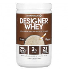 Designer Wellness, Designer Whey, протеиновый порошок для замены приемов пищи, молочный шоколад, 783 г (1,72 фунта)