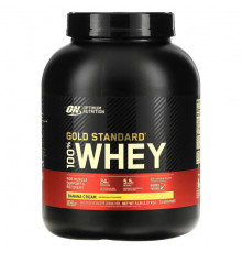 Optimum Nutrition, Gold Standard, 100 % Whey, банан с клубникой, 907 г (2 фунта)