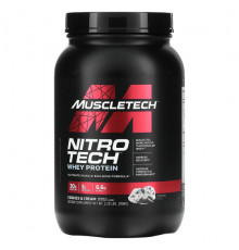 MuscleTech, серия Performance, Nitro Tech, основной источник сывороточных пептидов и изолята, вкус молочного шоколада, 998 г (2,20 фунта)