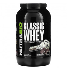 NutraBio, Classic Whey Protein, сливочный ваниль, 907 г (2 фунта)