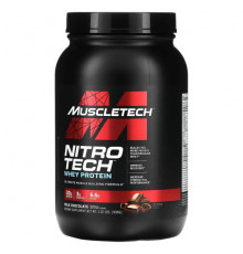 MuscleTech, серия Performance, Nitro Tech, основной источник сывороточных пептидов и изолята, вкус молочного шоколада, 998 г (2,20 фунта)