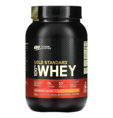 Optimum Nutrition, Gold Standard, 100 % Whey, банан с клубникой, 907 г (2 фунта)