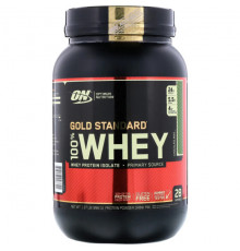 Optimum Nutrition, Gold Standard, 100 % Whey, банан с клубникой, 907 г (2 фунта)