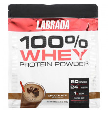 Labrada Nutrition, Порошок из 100% сывороточного протеина, шоколад, 1875 г (4,13 фунта)