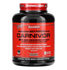 MuscleMeds, Carnivor, биоинженерный изолят говяжьего протеина, печенье и сливки, 1,85 фунта (840 г)