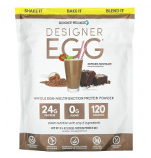 Designer Wellness, Totally Egg, натуральный яичный белок с желтком, голландский шоколад, 12,4 унции (352 г)