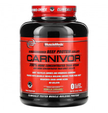 MuscleMeds, Carnivor, биоинженерный изолят говяжьего протеина, печенье и сливки, 1,85 фунта (840 г)