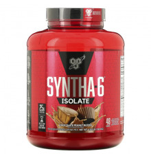 BSN, Syntha-6 Isolate, сухая протеиновая смесь, вкус шоколадного арахисового масла, 4.02 фунта (1.82кг)