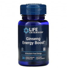 Life Extension, Ginseng Energy Boost, добавка с женьшенем для повышения уровня энергии, 30 вегетарианских капсул