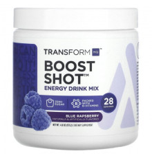 TransformHQ, Boost Shot, смесь для энергетического напитка, голубая малина, 137,2 г (4,8 унции)