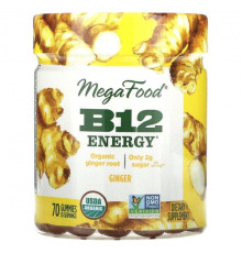 MegaFood, B12 Energy, Клюква, 70 жевательных конфет