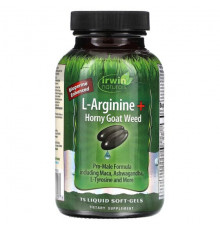 L-Arginine + Horny Goat Weed, 75 Liquid Soft-Gels