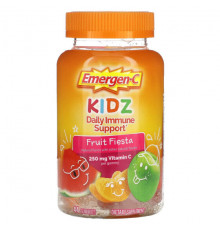 Emergen-C, Ежедневная поддержка иммунитета для детей, Fruit Fiesta, 44 жевательные мармеладки