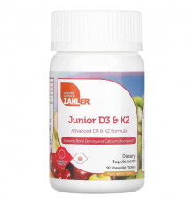 Zahler, Junior D3 & K2, Peach Apricot , 90 Chewable Tablets