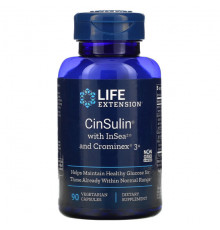 Life Extension, CinSulin с InSea2 и Crominex 3+, 90 растительных капсул