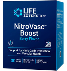 Life Extension, NitroVasc Boost, ягодный вкус, 30 пакетиков