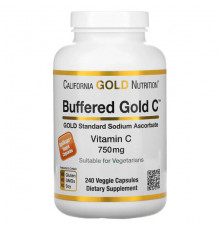 Buffered Gold C, GOLD Standard Sodium Ascorbate (Vitamin C), 750 mg, 60 Veggie Capsules