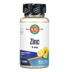 Zinc, Lemon, 5 mg, 60 Micro Tablets