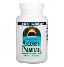 Source Naturals, Аскорбил пальмитат, 500 мг, 90 таблеток