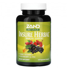 Zand, Naturals, Insure Herbal, поддержка иммунитета, 120 вегетарианских капсул