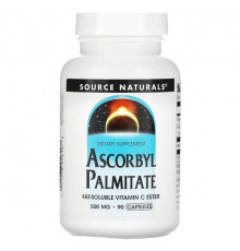 Source Naturals, аскорбил пальмитат, 500 мг, 90 капсул