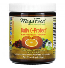 MegaFood, Daily C-Protect, Nutrient Booster, порошок, без сахара, 63,9 г (2,25 унции)