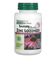 Herbal Actives, Immun Actin, Zinc Lozenges, Wild Cherry, 60 Lozenges