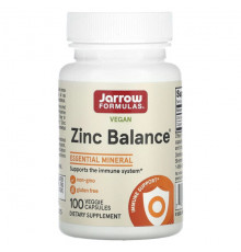 Jarrow Formulas, Vegan Zinc Balance, 100 растительных капсул