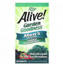 Nature's Way, Alive! Garden Goodness, мультивитамины для мужчин, 60 таблеток