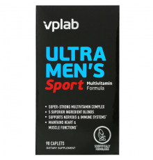 Vplab, Ultra Men’s, мультивитамины для мужчин для физической активности, 90 капсул