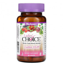 Bluebonnet Nutrition, Ladies 'Choice, комплекс из цельных продуктов, для женщин 18–49 лет, 90 капсул