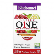 Bluebonnet Nutrition, Ladies 'ONE, комплексные продукты на основе цельных продуктов, 30 растительных капсул