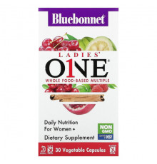 Bluebonnet Nutrition, Ladies 'ONE, комплексные продукты на основе цельных продуктов, 30 растительных капсул