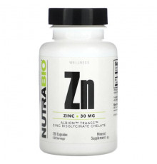 Zn, Zinc, 30 mg, 120 Capsules