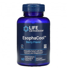 Life Extension, EsophaCool, с ягодным вкусом, 60 вегетарианских жевательных таблеток