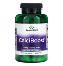 Swanson, CalciBoost`` 120 мягких таблеток