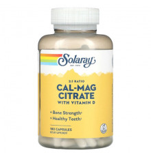 Cal-Mag Citrate with Vitamin D-3, 2:1 Ratio , 180 Capsules