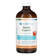 LifeTime Vitamins, Bone Support, цитрат кальция и магния с витамином D3, клубника, 473 мл (16 жидк. Унций)