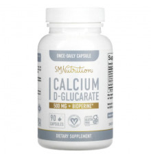 SMNutrition, Calcium D-Glucarate + BioPerine, 500 mg, 90 Capsules