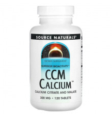 Source Naturals, CCM кальций, 300 мг, 120 таблеток