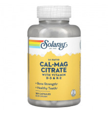 Cal-Mag Citrate 2:1 Ratio, 180 Capsules